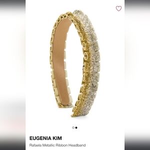 Eugenia Kim Silver Gold Metalic Ribbon Hadband